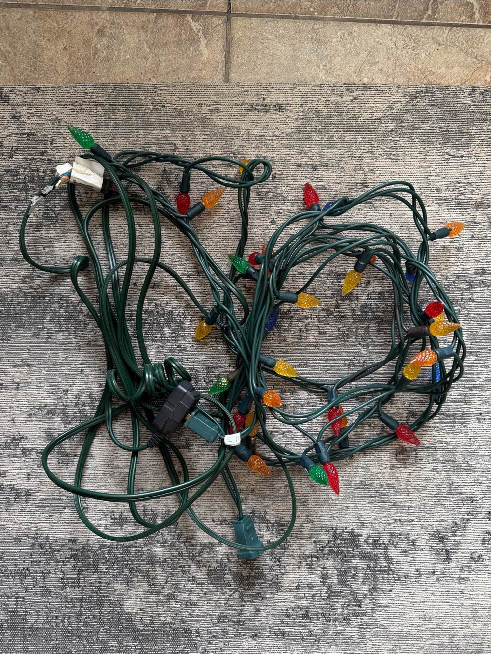 Retro Multicolour Holiday String Lights #5 + Extension